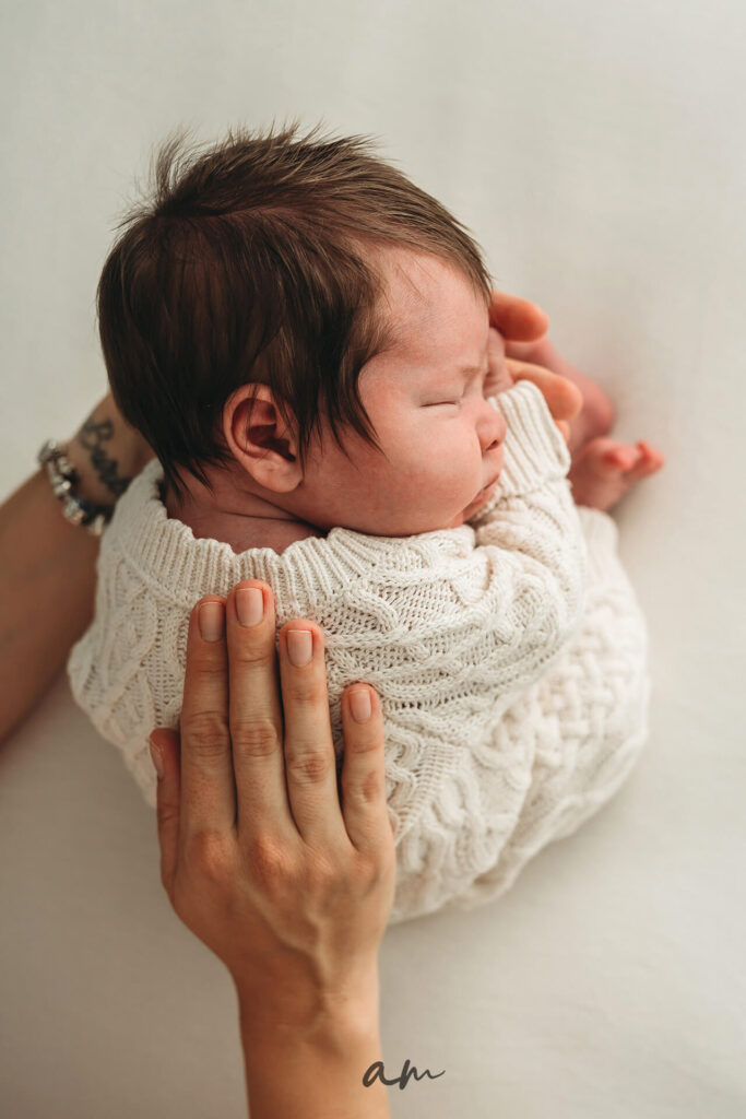 Sesión fotos bebé recién nacido en estudio en Madrid Newborn baby photo session in studio in Madrid